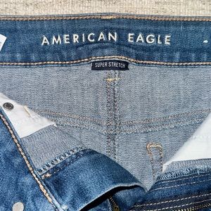 American Eagle super stretch ripped denim skirt